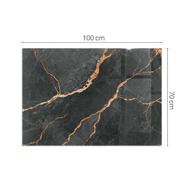 Rectangular glass hearth for log burner Elegant marble with veins