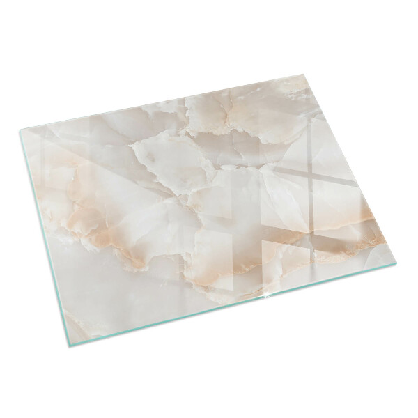 Rectangular glass hearth for wood stove Natural stone pattern