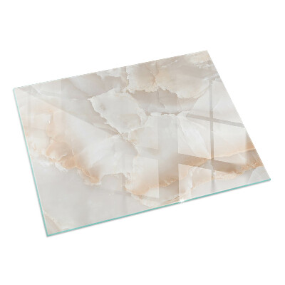 Rectangular glass hearth for wood stove Natural stone pattern