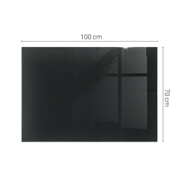 Rectangular glass hearth for log burner Colour Black