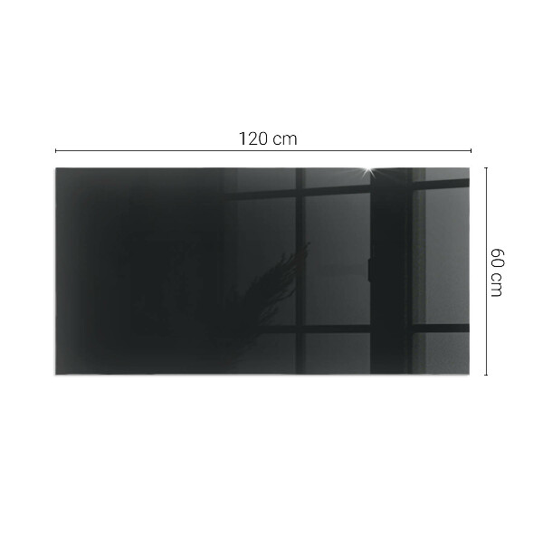 Rectangular glass hearth for log burner Colour Black