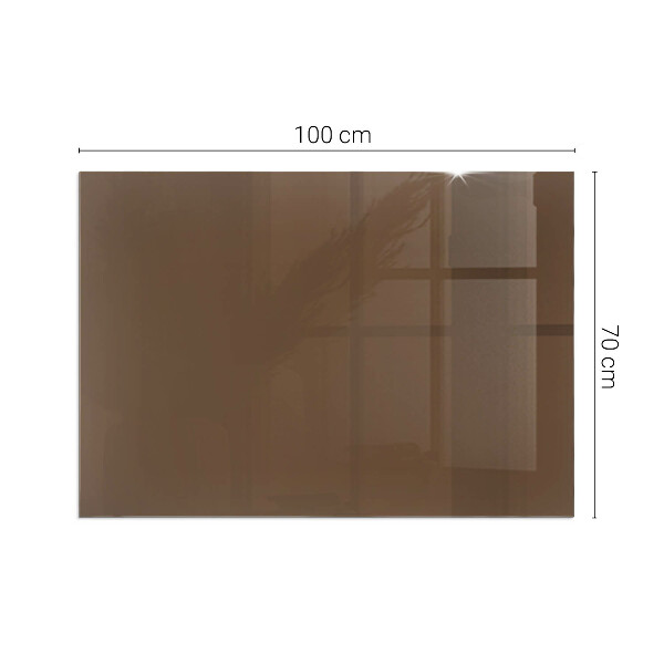 Rectangular glass hearth for log burner Colour Brown