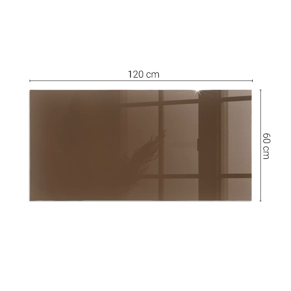 Rectangular glass hearth for log burner Colour Brown