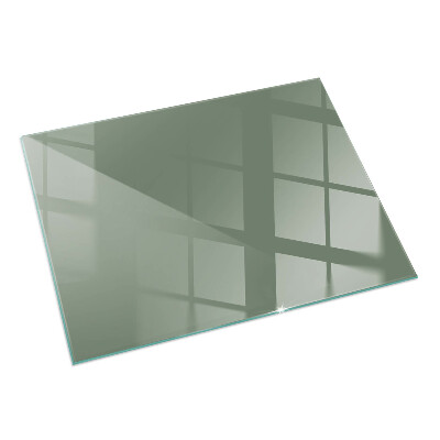 Rectangular glass hearth Olive colour