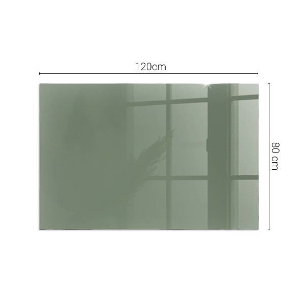 Rectangular glass hearth Olive colour