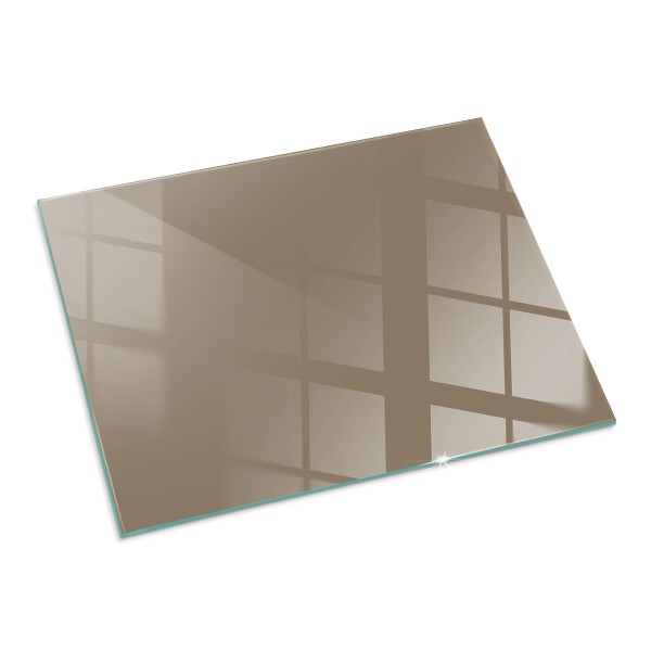 Rectangular glass hearth for wood stove Colour Brown