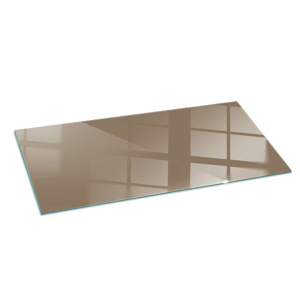 Rectangular glass hearth for wood stove Colour Brown