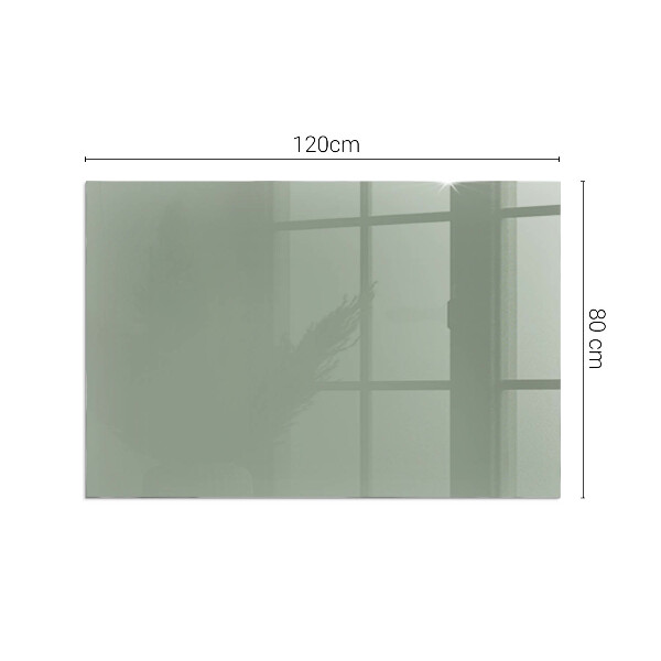 Rectangular glass hearth Grey-green colour