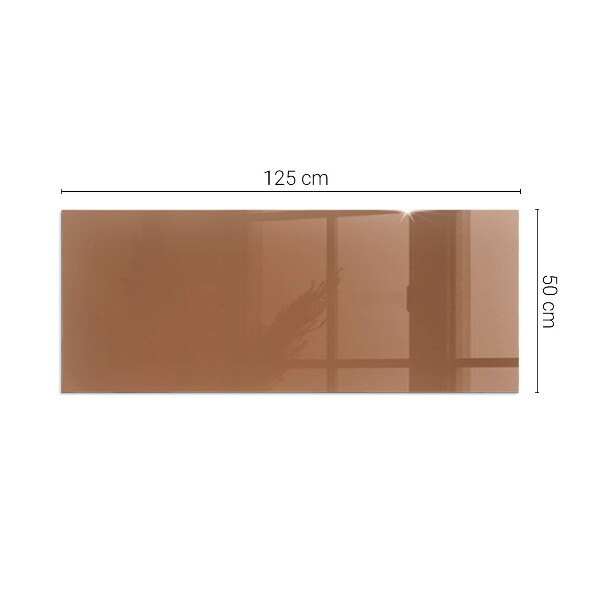 Rectangular glass hearth for log burner Colour Brown