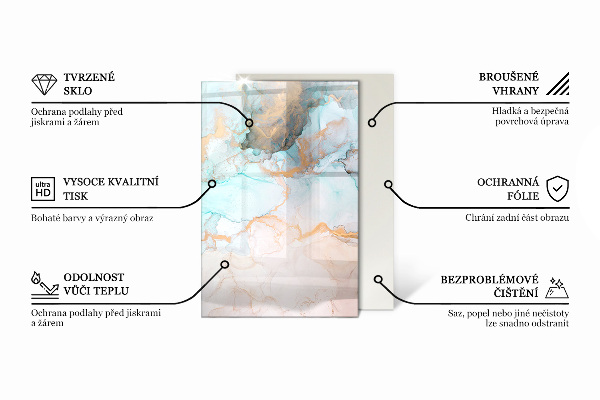 Rectangular glass hearth for log burner Colour Brown