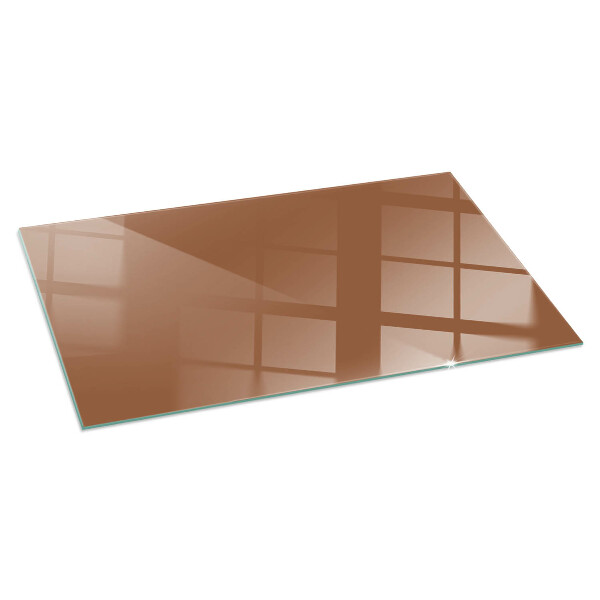 Rectangular glass hearth for log burner Colour Brown