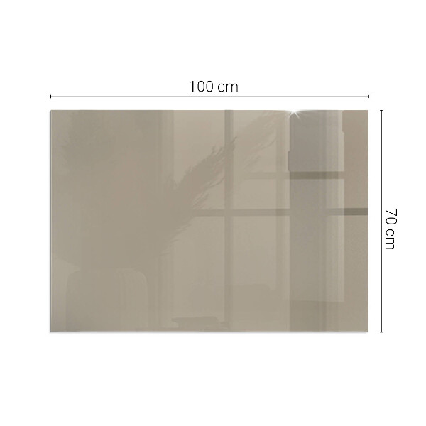 Rectangular glass hearth Colour Brown