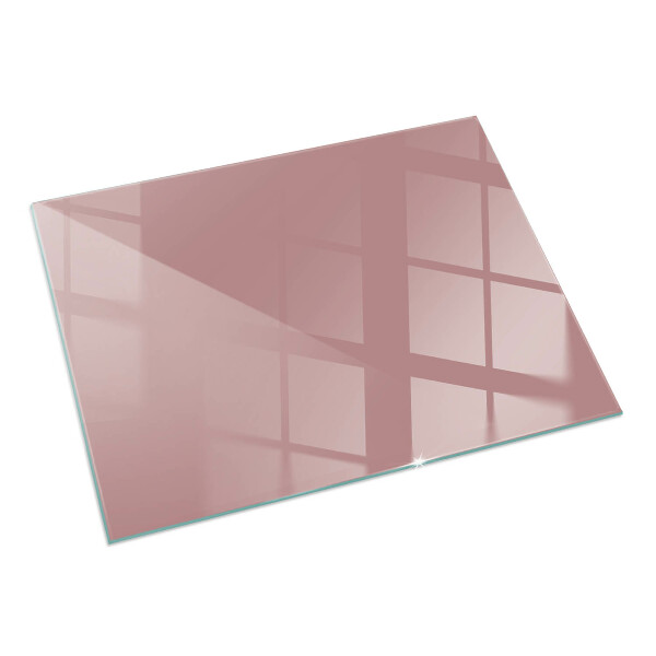 Rectangular glass hearth for log burner Colour Pink