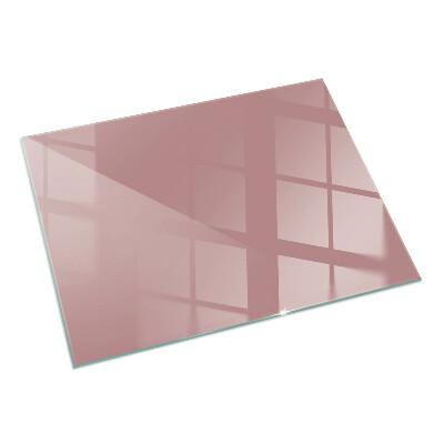 Rectangular glass hearth for log burner Colour Pink