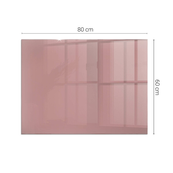 Rectangular glass hearth for log burner Colour Pink