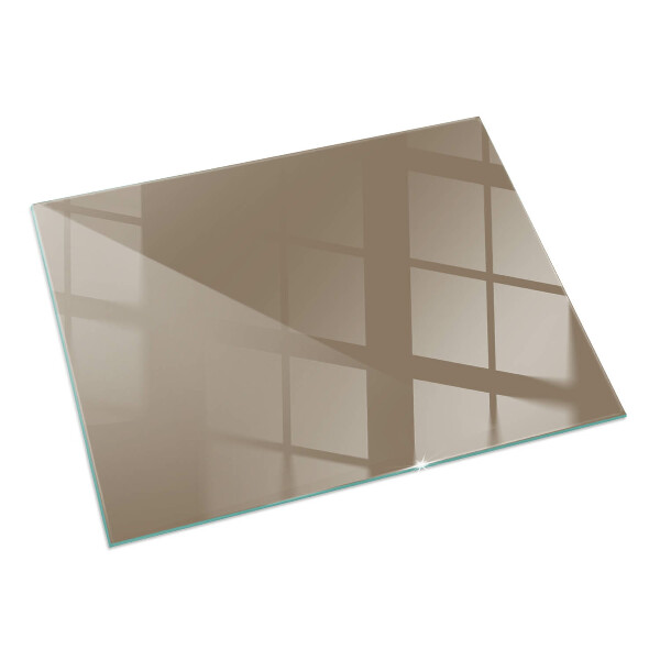 Rectangular glass hearth for wood stove Colour Brown
