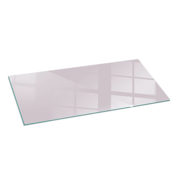 Rectangular glass hearth for log burner Light purple colour