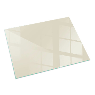 Rectangular glass hearth Colour Beige