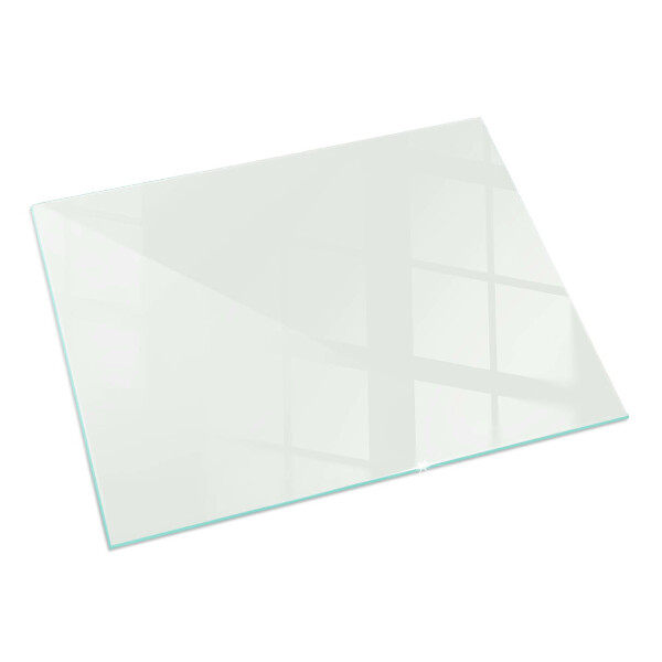 Rectangular glass hearth for wood stove Ivory colour