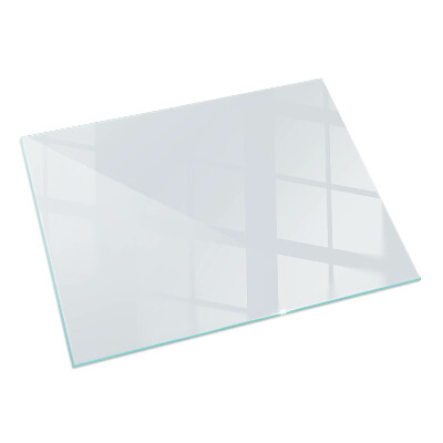 Rectangular glass hearth Colour White