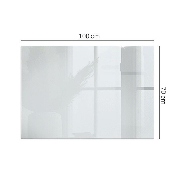 Rectangular glass hearth Colour White