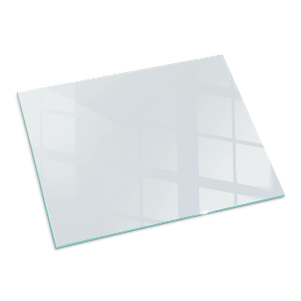 Rectangular glass hearth Colour White