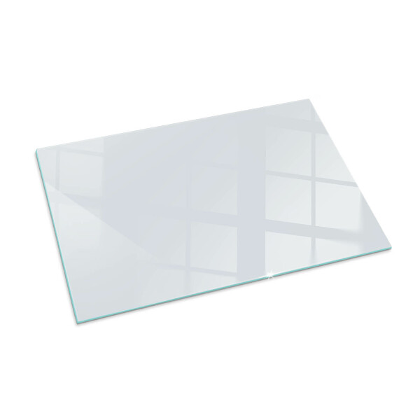 Rectangular glass hearth Colour White