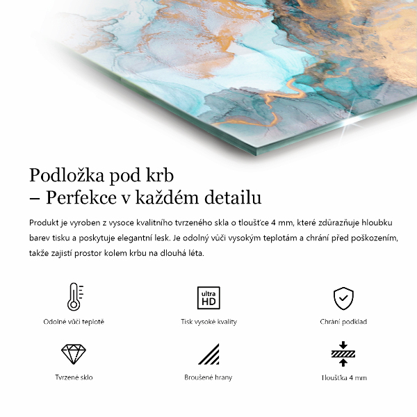 Hexagonal glass hearth pad Three-dimensional geometry