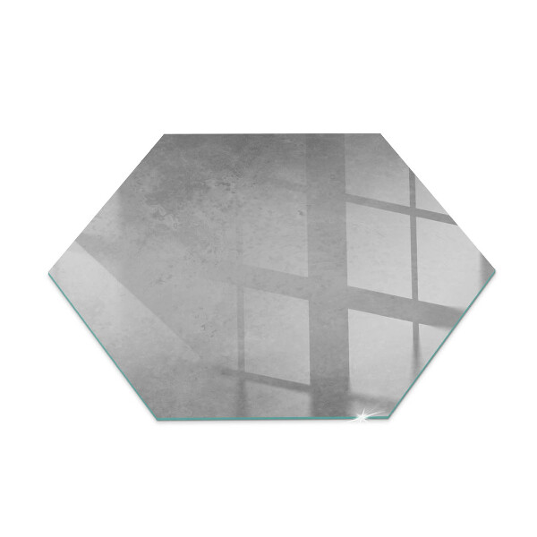 Hexagonal corner glass hearth Concrete texture with effect