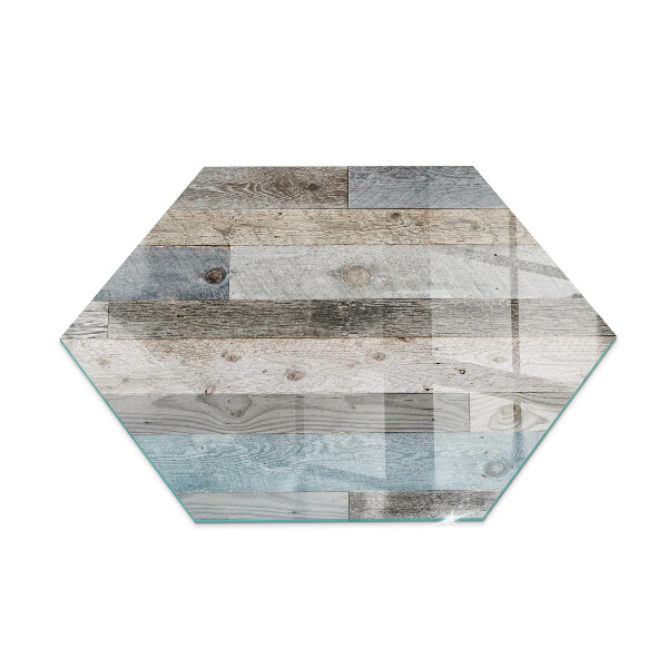 Hexagonal glass hearth pad Boards in different shades