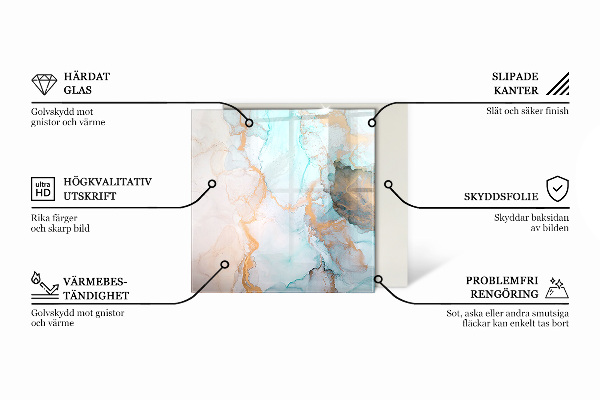 Hexagonal glass hearth pad Boards in different shades