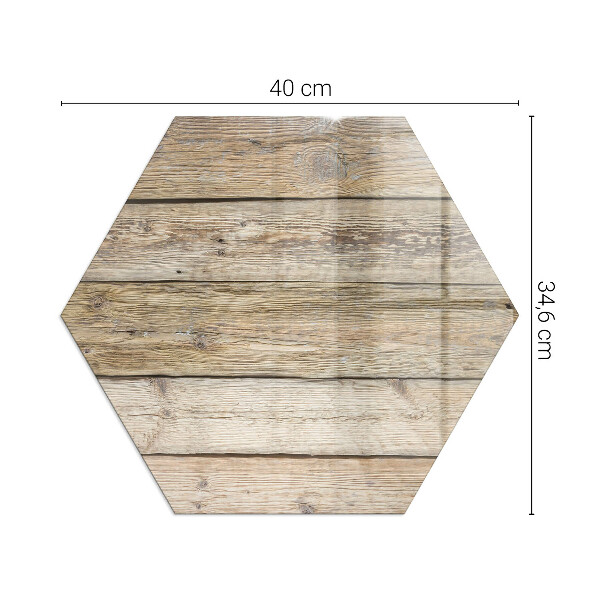 Hexagonal glass hearth pad Texture of wooden boards