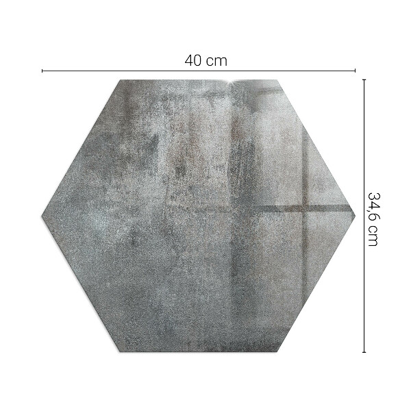 Hexagonal corner glass hearth Raw surface texture