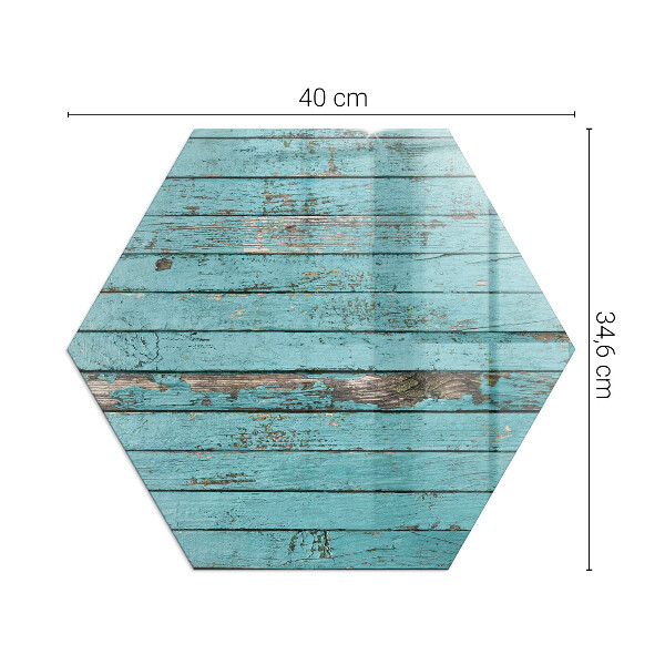 Hexagonal glass hearth for stove Rustic style boards