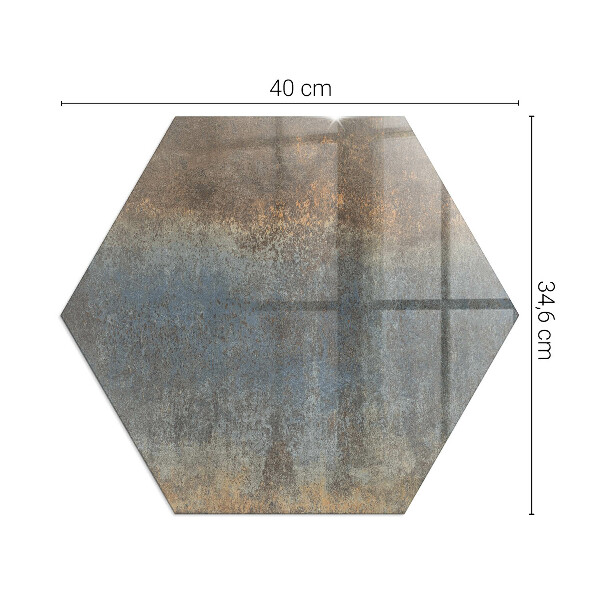 Hexagonal corner glass hearth Abstract texture pattern