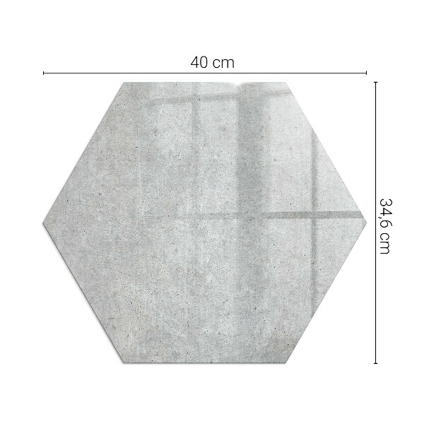 Hexagonal corner glass hearth Raw concrete texture