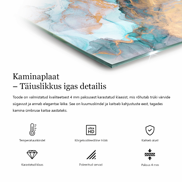 Hexagonal glass hearth pad Stone surface texture