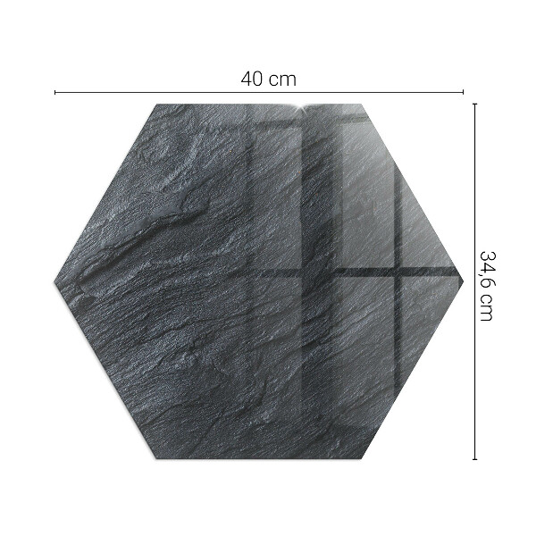 Hexagonal glass hearth pad Stone surface texture