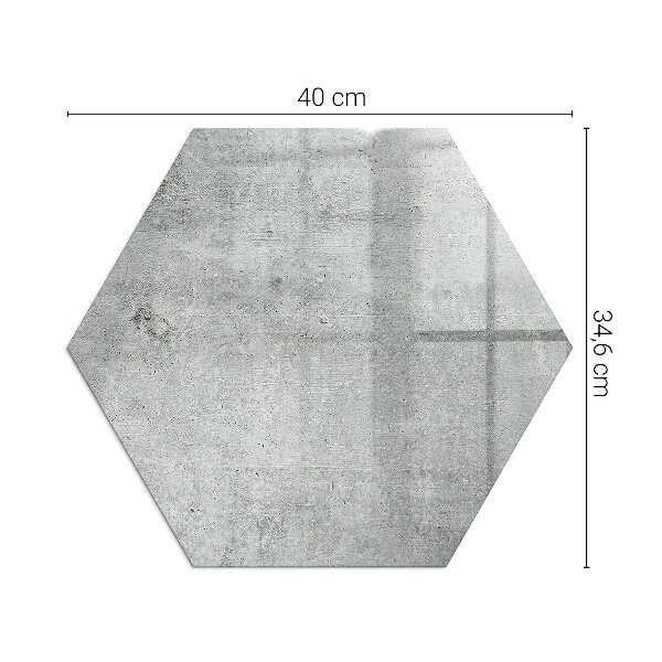 Hexagonal corner glass hearth Raw concrete texture