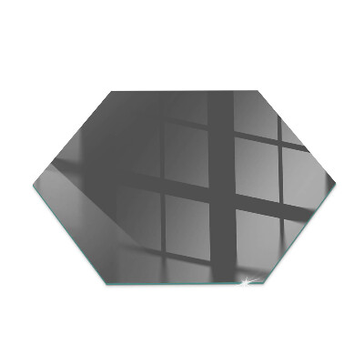 Hexagonal corner glass hearth Colour Grey-brown
