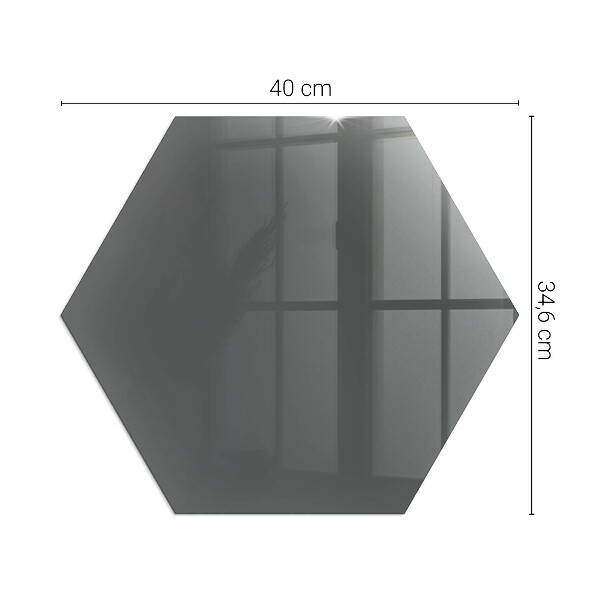 Hexagonal corner glass hearth Colour Grey-brown
