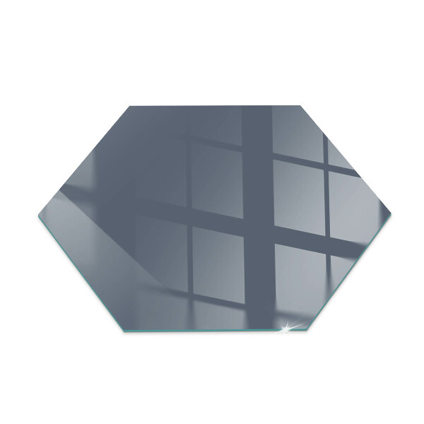 Hexagonal glass hearth for stove Colour Dark Blue