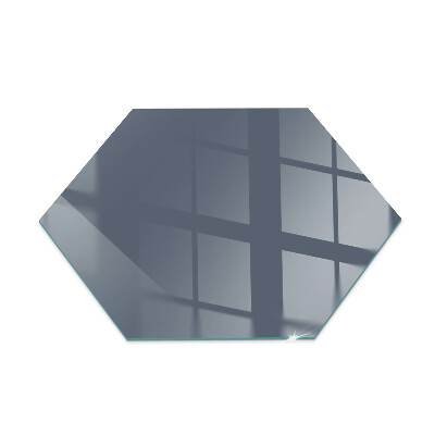 Hexagonal glass hearth for stove Colour Dark Blue