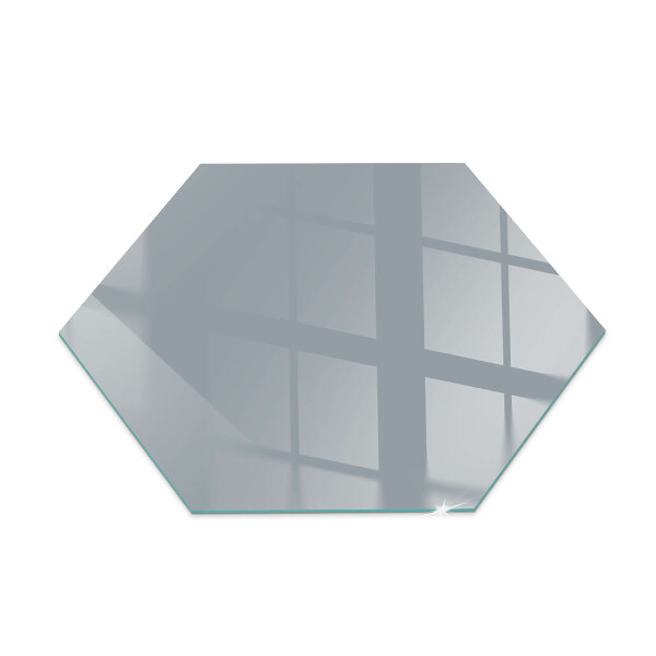 Hexagonal glass hearth for stove Colour Grey