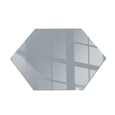 Hexagonal glass hearth for stove Colour Grey