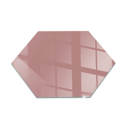 Hexagonal glass hearth pad Colour Pink