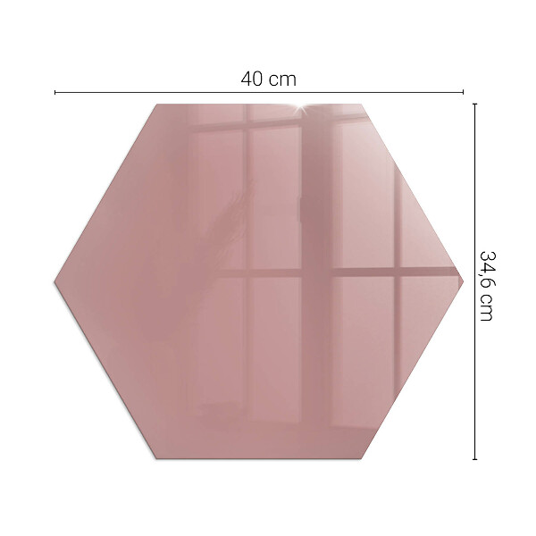 Hexagonal glass hearth pad Colour Pink