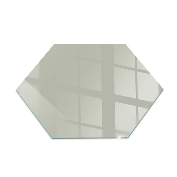 Hexagonal glass hearth for stove Colour Grey-green