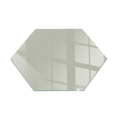 Hexagonal glass hearth for stove Colour Grey-green