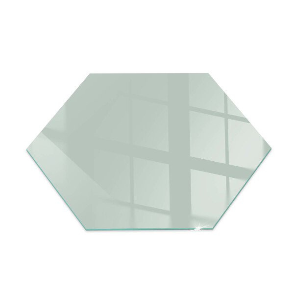 Hexagonal corner glass hearth Colour Light Green